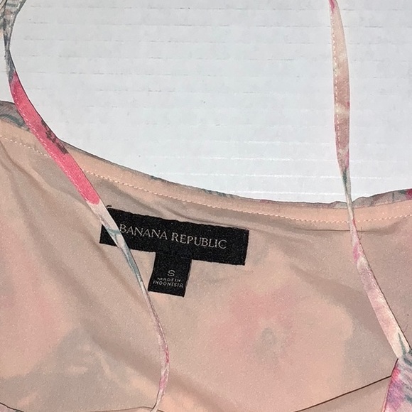 NWOT Banana Republic Floral Print Tiered Ruffle Tank Top Pink - Size S - Picture 5 of 5